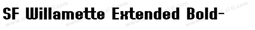 SF Willamette Extended Bold字体转换